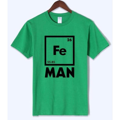 T-Shirt Green / S "Fe-Man" T-Shirt - 100% Cotton The Sexy Scientist