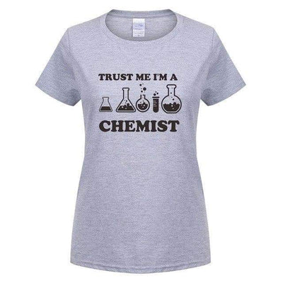 T-Shirt Grey/Black / S "Trust Me I'm a Chemist" T-Shirt - 100% Cotton The Sexy Scientist