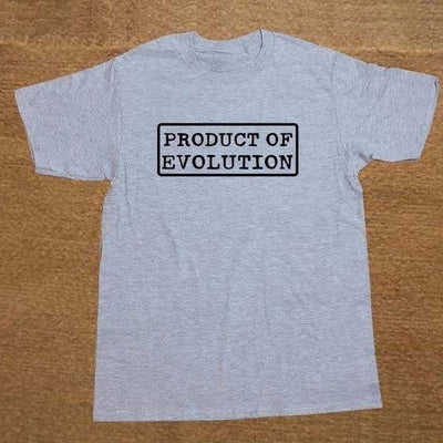 T-Shirt Grey/Black / XS "Product Of Evolution" T-Shirt - 100% Cotton The Sexy Scientist