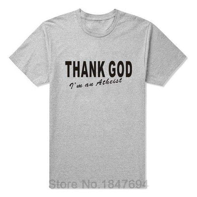 T-Shirt Grey/Black / XS "Thank God I'm An Atheist" T-Shirt - 100% Cotton The Sexy Scientist