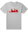 T-Shirt Grey/Red / XS "Schrodingers Cat is Dead" T-Shirt - 100% Cotton The Sexy Scientist