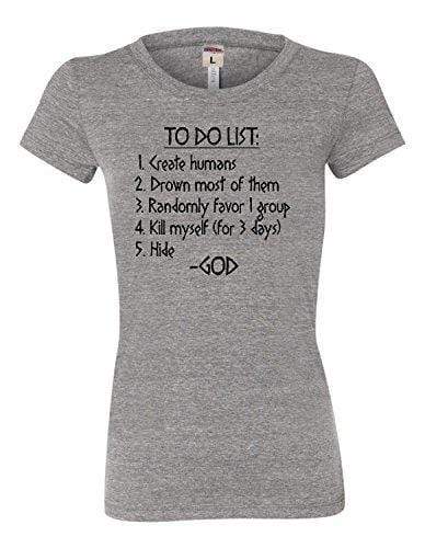 T-Shirt Grey / S "God To Do List" T-Shirt - 100% Cotton The Sexy Scientist