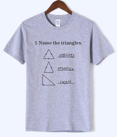 T-Shirt Grey / S "Name The Triangle" T-Shirt - 100% Cotton The Sexy Scientist