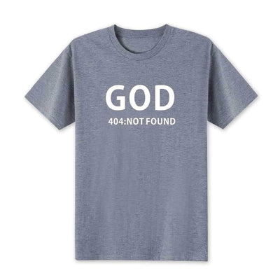 T-Shirt Grey / XS "GOD 404 NOT FOUND" T-Shirt - 100% Cotton The Sexy Scientist