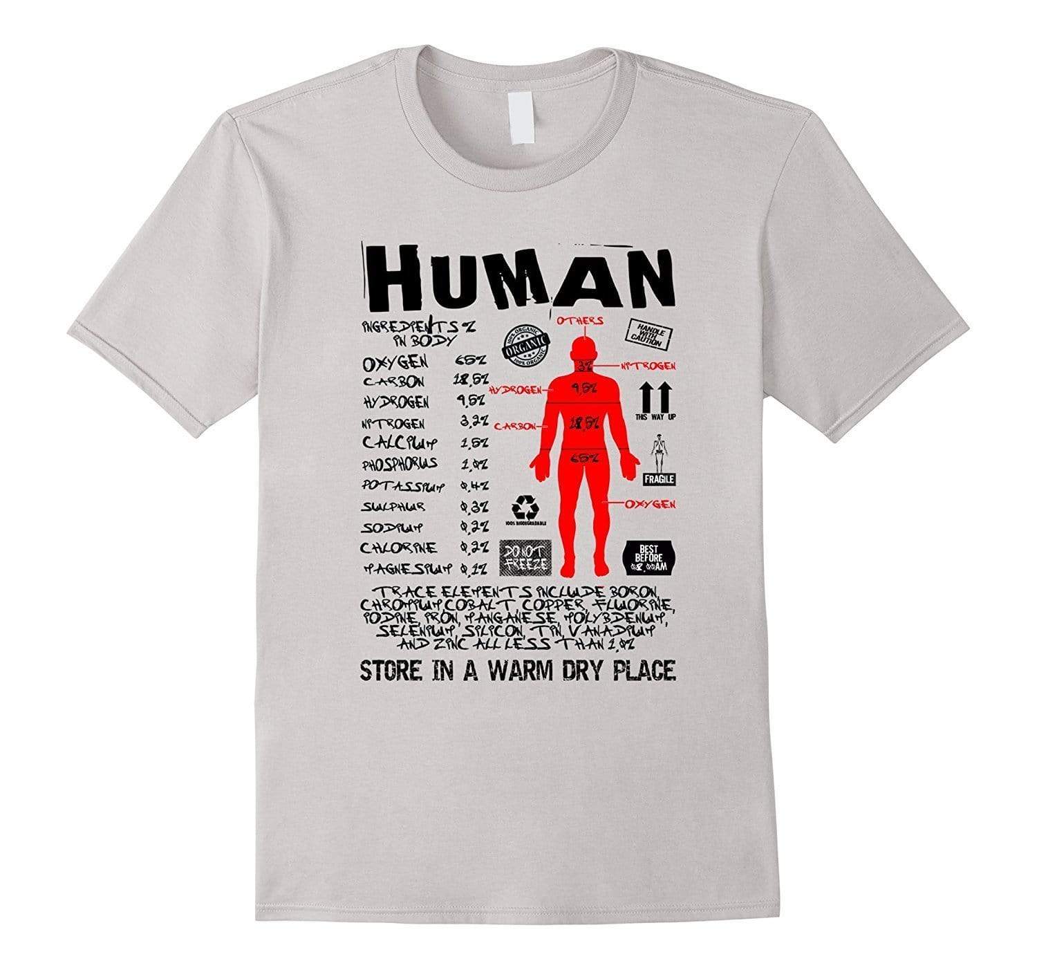 T-Shirt "Human Ingredients" T-Shirt - 100% Cotton The Sexy Scientist