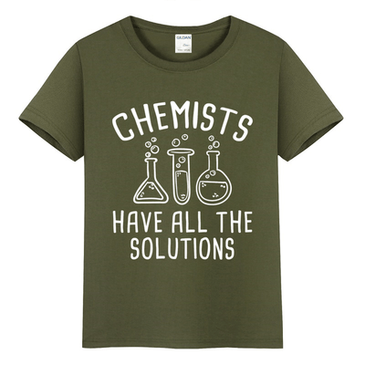 T-Shirt Kaki / S "Chemists Have All The Solutions" T-Shirt - 100% Cotton The Sexy Scientist