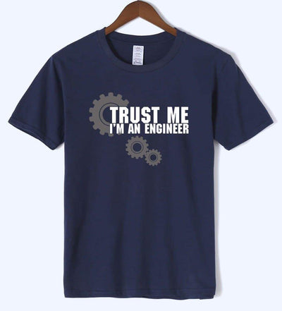 T-Shirt Navy Blue / M "Trust Me I Am An Engineer" T-Shirt - 100% Cotton The Sexy Scientist