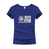 T-Shirt Navy Blue / S "Never Trust An Atom They Make Up Everything" T-Shirt - Cotton & Modal The Sexy Scientist