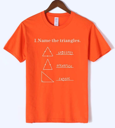T-Shirt Orange 2 / S "Name The Triangle" T-Shirt - 100% Cotton The Sexy Scientist