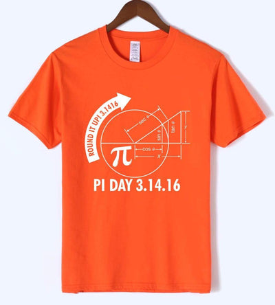 T-Shirt Orange 2 / S "Pi Day 3.1416" T-Shirt - 100% Cotton The Sexy Scientist