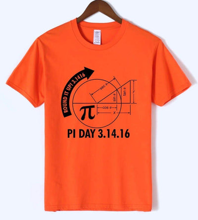 T-Shirt Orange / S "Pi Day 3.1416" T-Shirt - 100% Cotton The Sexy Scientist