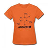 T-Shirt Orange / S "Science Addict" T-Shirt - 100% Cotton The Sexy Scientist