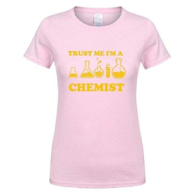 T-Shirt Pink/Yellow / S "Trust Me I'm a Chemist" T-Shirt - 100% Cotton The Sexy Scientist