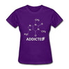 T-Shirt Purple / S "Science Addict" T-Shirt - 100% Cotton The Sexy Scientist