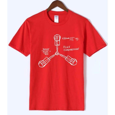 T-Shirt Red 2 / S "Back To The Future" T-Shirt - 100% Cotton The Sexy Scientist