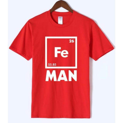T-Shirt Red 2 / S "Fe-Man" T-Shirt - 100% Cotton The Sexy Scientist