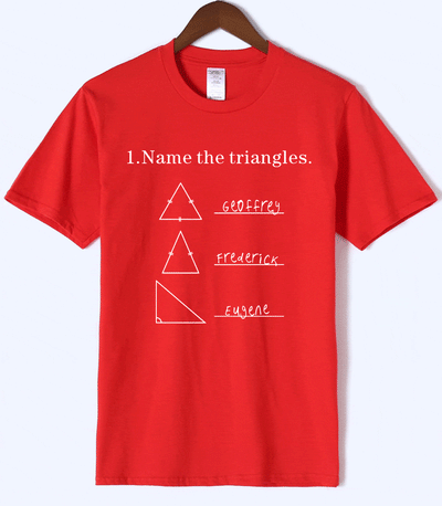 T-Shirt Red 2 / S "Name The Triangle" T-Shirt - 100% Cotton The Sexy Scientist