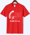 T-Shirt Red 2 / S "Pi Day 3.1416" T-Shirt - 100% Cotton The Sexy Scientist