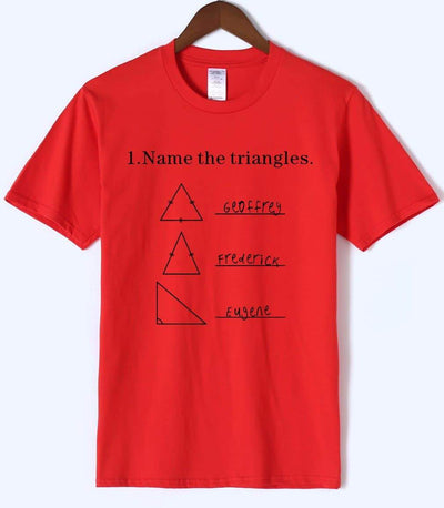 T-Shirt Red / S "Name The Triangle" T-Shirt - 100% Cotton The Sexy Scientist