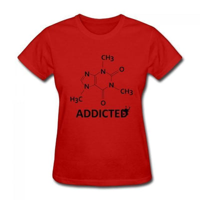T-Shirt Red / S "Science Addict" T-Shirt - 100% Cotton The Sexy Scientist