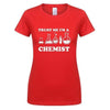 T-Shirt Red/White / S "Trust Me I'm a Chemist" T-Shirt - 100% Cotton The Sexy Scientist