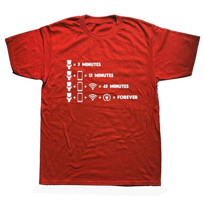 T-Shirt Red / XS "At Toilet" T-Shirt - 100% Cotton The Sexy Scientist