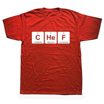 T-Shirt Red / XS "CHeF" T-Shirt - 100% Cotton The Sexy Scientist
