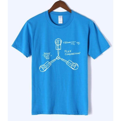 T-Shirt Sky Blue 2 / S "Back To The Future" T-Shirt - 100% Cotton The Sexy Scientist