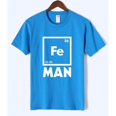 T-Shirt Sky Blue 2 / S "Fe-Man" T-Shirt - 100% Cotton The Sexy Scientist