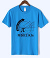 T-Shirt Sky Blue / S "Pi Day 3.1416" T-Shirt - 100% Cotton The Sexy Scientist