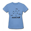 T-Shirt Sky Blue / S "Science Addict" T-Shirt - 100% Cotton The Sexy Scientist