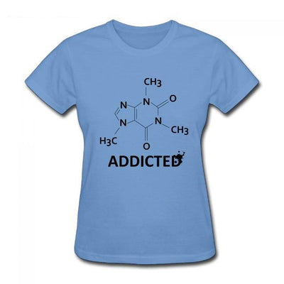T-Shirt Sky Blue / S "Science Addict" T-Shirt - 100% Cotton The Sexy Scientist