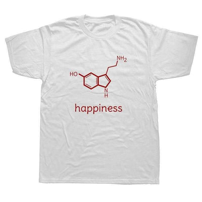 T-Shirt White 2 / L "Happiness" T-Shirt - 100% Cotton The Sexy Scientist