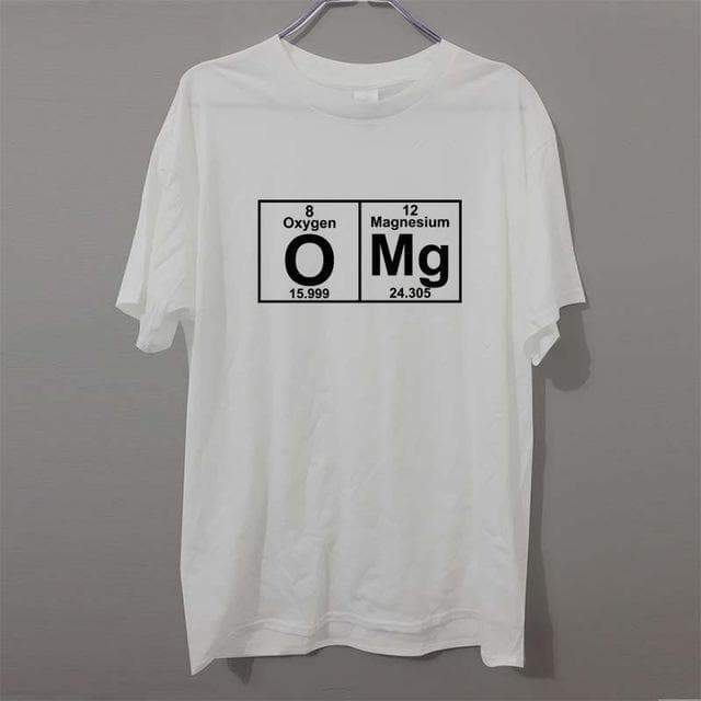 T-Shirt White/Black / XS "OMg periodic table" T-Shirt - 100% Cotton The Sexy Scientist