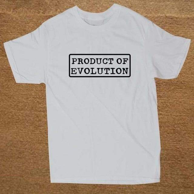 T-Shirt White/Black / XS "Product Of Evolution" T-Shirt - 100% Cotton The Sexy Scientist