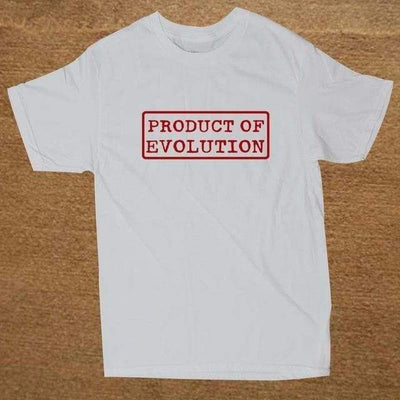 T-Shirt White/Red / XS "Product Of Evolution" T-Shirt - 100% Cotton The Sexy Scientist