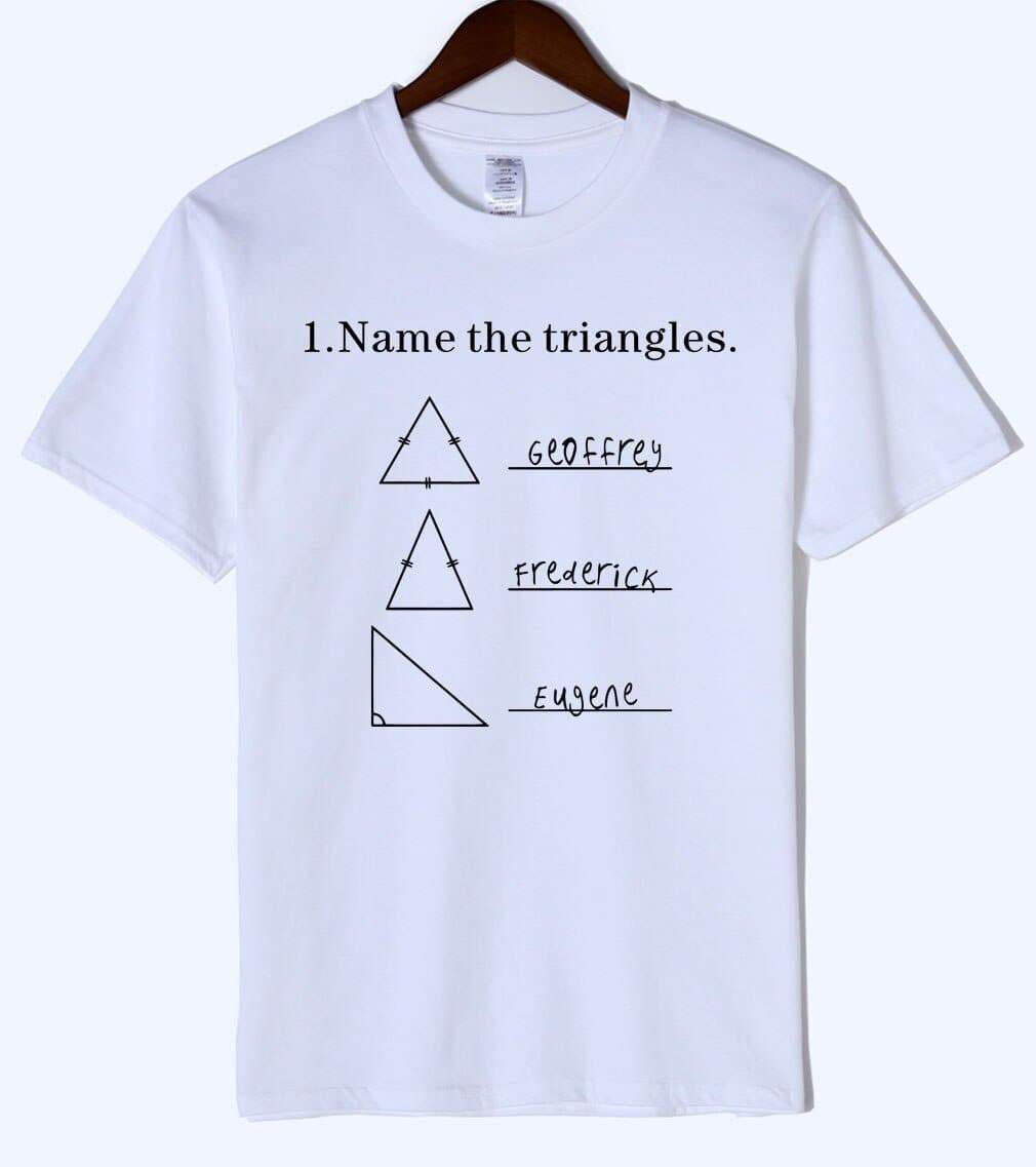 T-Shirt White / S "Name The Triangle" T-Shirt - 100% Cotton The Sexy Scientist