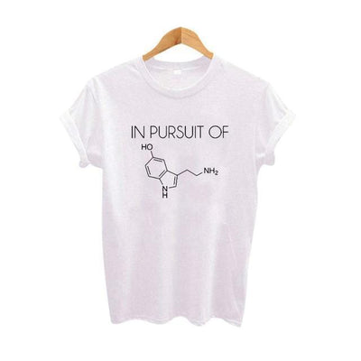 T-shirt White / S "Serotonin Molecule" T-Shirt - Cotton & Polyester The Sexy Scientist