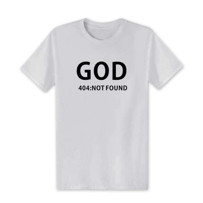 T-Shirt White / XS "GOD 404 NOT FOUND" T-Shirt - 100% Cotton The Sexy Scientist