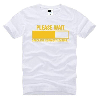 T-Shirt White/Yellow / S "Sarcastic Comment Loading" T-Shirt - 100% Cotton The Sexy Scientist