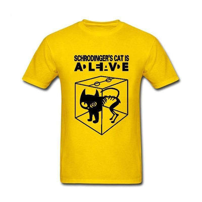T-Shirt Yellow / S "Schrodinger's Cat Is" T-Shirt - 100% Cotton The Sexy Scientist