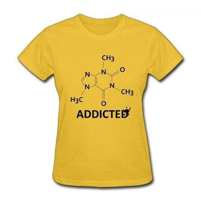 T-Shirt Yellow / S "Science Addict" T-Shirt - 100% Cotton The Sexy Scientist